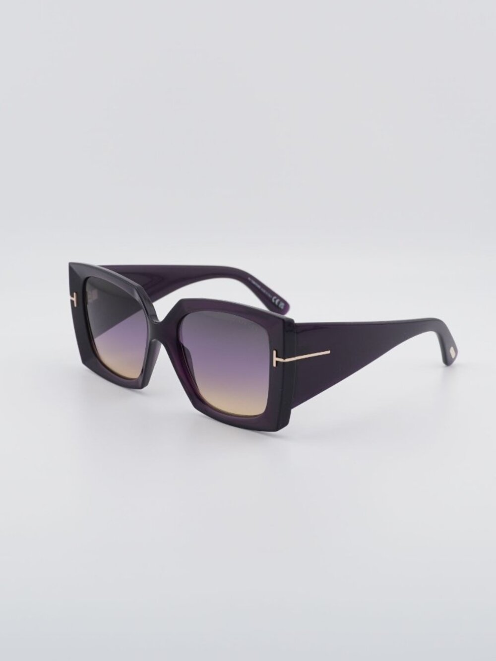 Tom Ford Jacquetta FT0921 81B Sunglasses Purple Square Frame, Violet Lenses